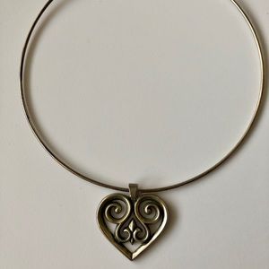 James Avery hook on necklace with heart pendant
